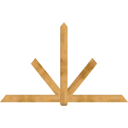 Ekena Millwork Kennewick Rough Sawn Timber Gable Bracket, Western Red Cedar, 108"W x 68"H x 4"D x 6"F, 15/12 Pitch GBW108X68X0406KEN00RWR